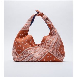 Zara || bandana bucket bag
